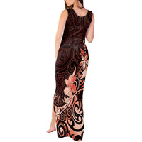 Matariki New Zealand Tank Maxi Dress Maori Pattern Red Galaxy LT05 - Polynesian Pride