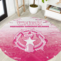 Sakura Marianas Round Carpet CNMI Seal LT05 Pink - Polynesian Pride