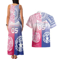 Custom Northern Mariana Islands And Japan Together Couples Matching Tank Maxi Dress and Hawaiian Shirt