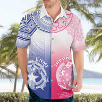 Custom Northern Mariana Islands And Japan Together Hawaiian Shirt
