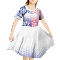 Custom Northern Mariana Islands And Japan Together Kid Short Sleeve Dress