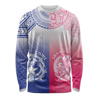 Custom Northern Mariana Islands And Japan Together Long Sleeve Shirt