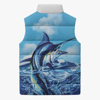 Hawaii Blue Marlin Fishing Sleeveless Puffer Jacket LT05 - Polynesian Pride