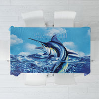 Hawaii Blue Marlin Fishing Tablecloth LT05 Blue - Polynesian Pride