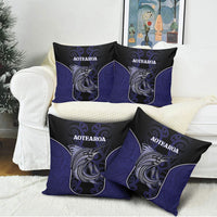 New Zealand Aotearoa Pillow Cover Blue Marlin Fishing Maori Pattern