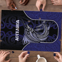 New Zealand Aotearoa Puzzle Blue Marlin Fishing Maori Pattern