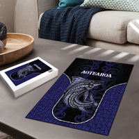 New Zealand Aotearoa Puzzle Blue Marlin Fishing Maori Pattern