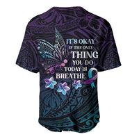 Polynesia Suicide Prevention Awareness Baseball Jersey Keep Going The World Needs You
