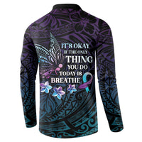 Polynesia Suicide Prevention Awareness Button Sweatshirt Keep Going The World Needs You