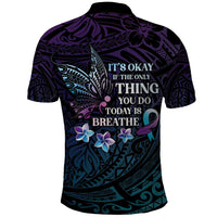 Polynesia Suicide Prevention Awareness Polo Shirt Keep Going The World Needs You