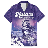 Aloha Hawaii Kauai Island Family Matching Long Sleeve Bodycon Dress and Hawaiian Shirt Hula Till You Drop