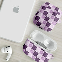 Lavender Manta Ray Hawaiian Quilt Motif AirPods Case