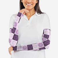 Lavender Manta Ray Hawaiian Quilt Motif Arm Sleeves