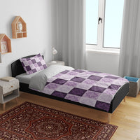 Lavender Manta Ray Hawaiian Quilt Motif Bedding Set