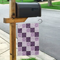 Lavender Manta Ray Hawaiian Quilt Motif Garden Flag