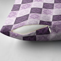 Lavender Manta Ray Hawaiian Quilt Motif Pillow Cover