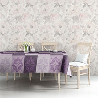 Lavender Manta Ray Hawaiian Quilt Motif Tablecloth