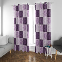 Lavender Manta Ray Hawaiian Quilt Motif Window Curtain