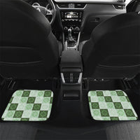 Sage Green Manta Ray Hawaiian Quilt Motif Car Mats