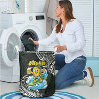 Aloha Hawaii Mango Surfing Laundry Basket Polynesian Style