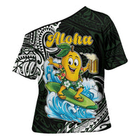 Aloha Hawaii Mango Surfing Cross Shoulder Shirt Polynesian Style
