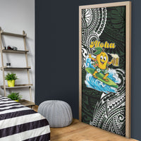 Aloha Hawaii Mango Surfing Door Cover Polynesian Style
