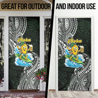 Aloha Hawaii Mango Surfing Door Cover Polynesian Style