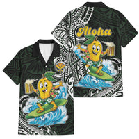 Aloha Hawaii Mango Surfing Family Matching Mermaid Dress and Hawaiian Shirt Polynesian Style