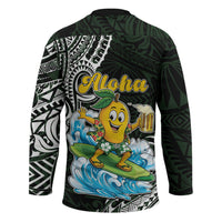 Aloha Hawaii Mango Surfing Hockey Jersey Polynesian Style