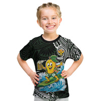 Aloha Hawaii Mango Surfing Kid T Shirt Polynesian Style