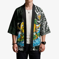Aloha Hawaii Mango Surfing Kimono Polynesian Style