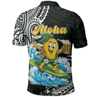 Aloha Hawaii Mango Surfing Polo Shirt Polynesian Style