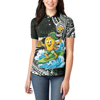 Aloha Hawaii Mango Surfing Women Polo Shirt Polynesian Style