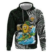 Aloha Hawaii Mango Surfing Zip Hoodie Polynesian Style