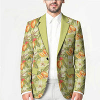 Vintage Hawaii Mango Blazer Yellow Green Hawaiian Palaka
