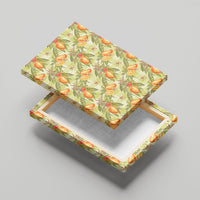 Vintage Hawaii Mango Canvas Wall Art Yellow Green Hawaiian Palaka
