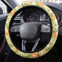 Vintage Hawaii Mango Steering Wheel Cover Yellow Green Hawaiian Palaka