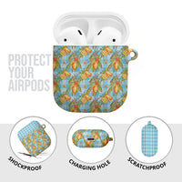 Vintage Hawaii Mango AirPods Case Blue Hawaiian Palaka
