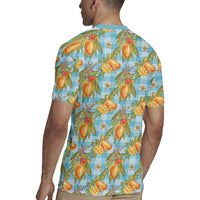 Vintage Hawaii Mango Rugby Jersey Blue Hawaiian Palaka