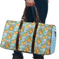 Vintage Hawaii Mango Travel Bag Blue Hawaiian Palaka