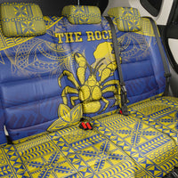 Niue The Rock Back Car Seat Cover Niuean Crab Hiapo Pattern Blue Version