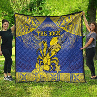 Niue The Rock Quilt Niuean Crab Hiapo Pattern Blue Version LT05 - Polynesian Pride