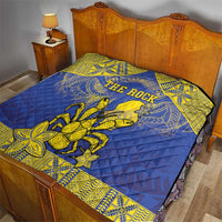 Niue The Rock Quilt Niuean Crab Hiapo Pattern Blue Version LT05 - Polynesian Pride
