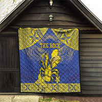Niue The Rock Quilt Niuean Crab Hiapo Pattern Blue Version LT05 - Polynesian Pride