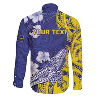 Personalised Nauru 92nd Anniversary Of Angam Family Matching Off Shoulder Short Dress and Hawaiian Shirt Polynesian Whale Pattern