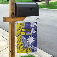 Nauru 92nd Anniversary Of Angam Garden Flag Polynesian Whale Pattern