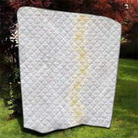 Niue White Sunday Quilt Niuean Hiapo With Puakenikeni Lei