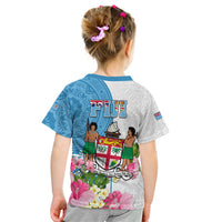 Fiji Day Kid T Shirt Tanoa Hibiscus Fijian Tapa Masi Pattern LT05 - Polynesian Pride