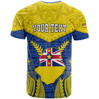 Personalized Niue Constitution Day T Shirt Coat Of Arms Niuean Hiapo Pattern LT05 - Polynesian Pride