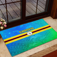 Solomon Islands Choiseul Province Day Rubber Doormat Sea Turtle Tribal Pattern LT05 - Polynesian Pride